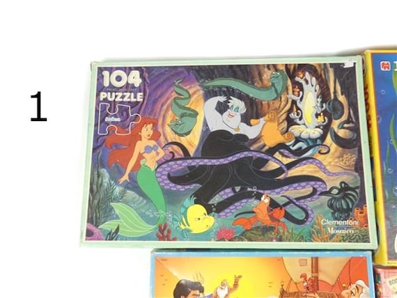 1 Vintage the Little Mermaid Jigsaw Puzzle Ariel and Prince Erik