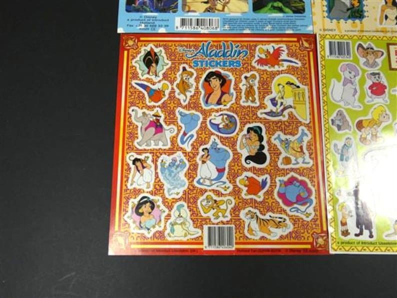 1 Vintage Disney Sticker Sheet Aladdin Toy Story Pocahontas the ...