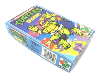 Vintage TMNT Teenage Mutant Ninja Turtles Domino Game Card Game