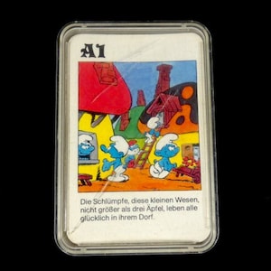 1 vintage Les Schtroumpfs Go Poisson Jeu de Quatuor de Quatuor Les Schtroumpfs