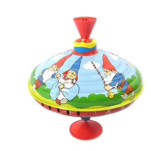 Vintage David The Gnome Spinning Top Toy Rien Poortvliet Toy Bromtol