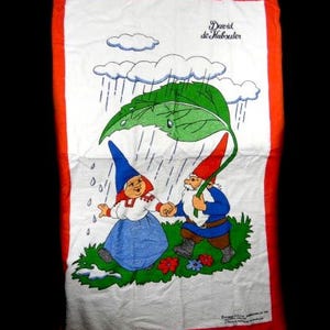 1 Vintage David The Gnome Bath Towel Unique Rare