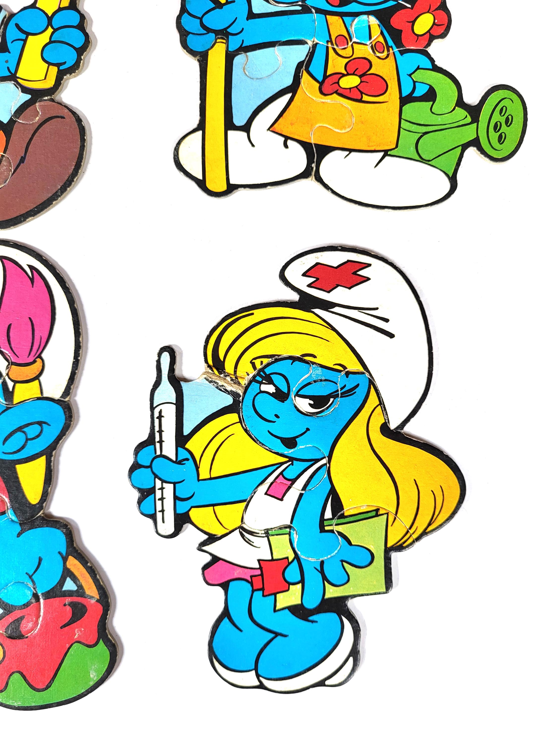 ヴィンテージ スマーフ ファイティング ジグソーパズル 1個