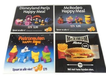 1 ヴィンテージ 小型ラミネート加工マクドナルド ハッピーミール