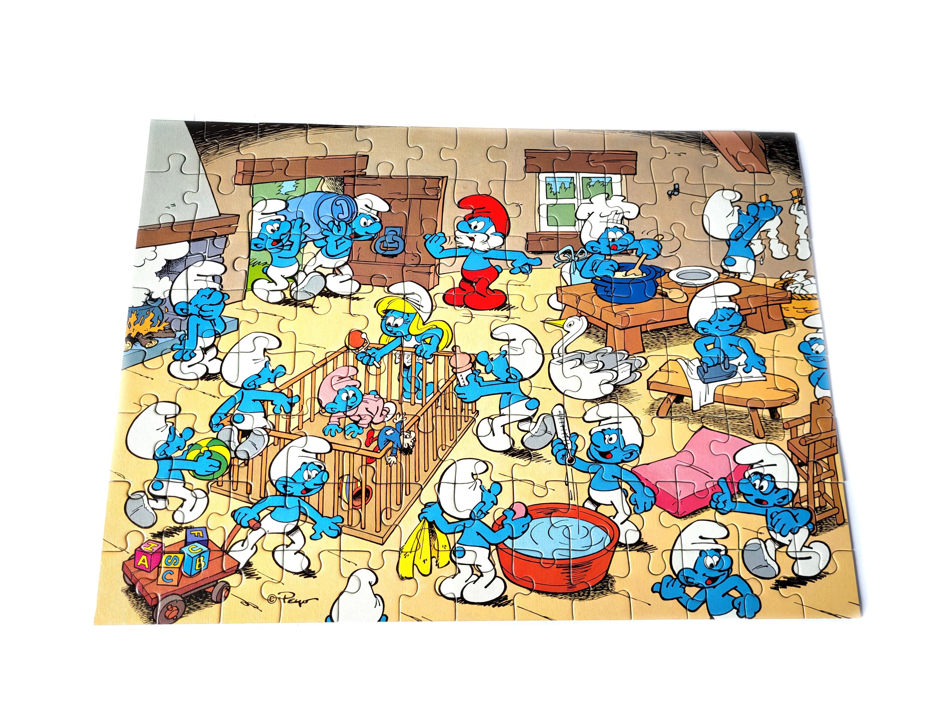 1 Vintage the Smurfs Puzzle Camp Fire Chestnuts Harvest Weather