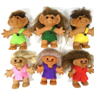 1 Vintage Thomas Dam Troll  6 Inches Boy Or Girl Troll Good Luck Troll Vintage Denmark Troll