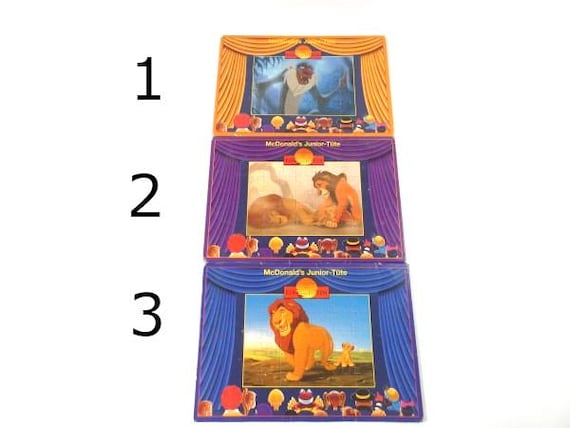 1 Vintage Lion King Mcdonald's Happy Meal Toy Puzzle Disney Puzzle