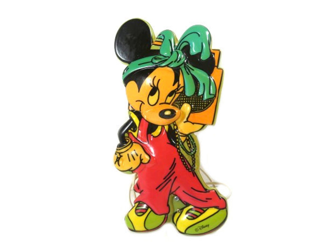 1 Vintage Minnie Mouse Lamp Plastic Nightlight Lamp Disney Lamp - Etsy