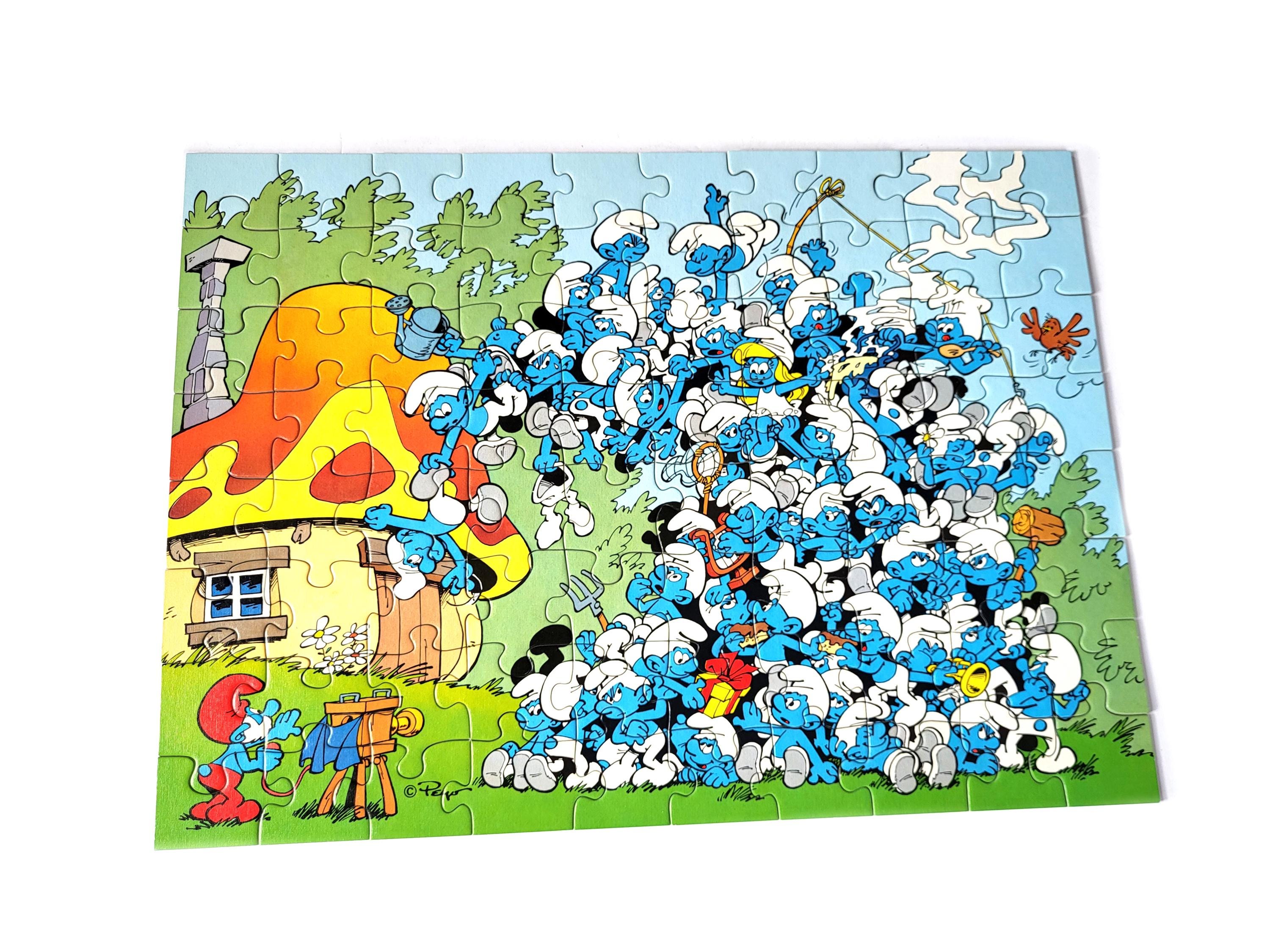 ヴィンテージ スマーフ ファイティング ジグソーパズル 1個