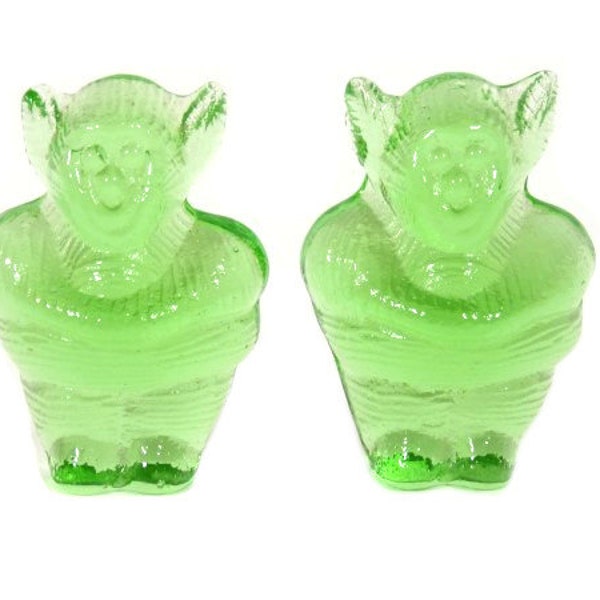 1 Small Vintage Glass Green Viking Troll Swedish Design Glass Scandinavian Troll Nr 2