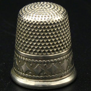 Simon Brothers Silver Nickle Thimble - USA Nickle Silver Thimble - Simon Bros image 2