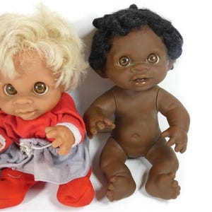 1 Vintage Thomas Dam Doll 10.5 Inch Girl 1974 Made In Denmark Vintage image 6