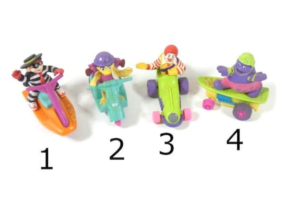 1 Vintage Rev-ups Mcdonald's Happy Meal Toy Figure From 1993