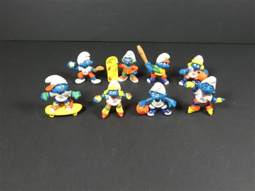 1 Vintage Sports Smurfs Mcdonald's Happy Meal Toy Figure From 1998