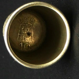 Simon Brothers Silver Nickle Thimble - USA Nickle Silver Thimble - Simon Bros image 5