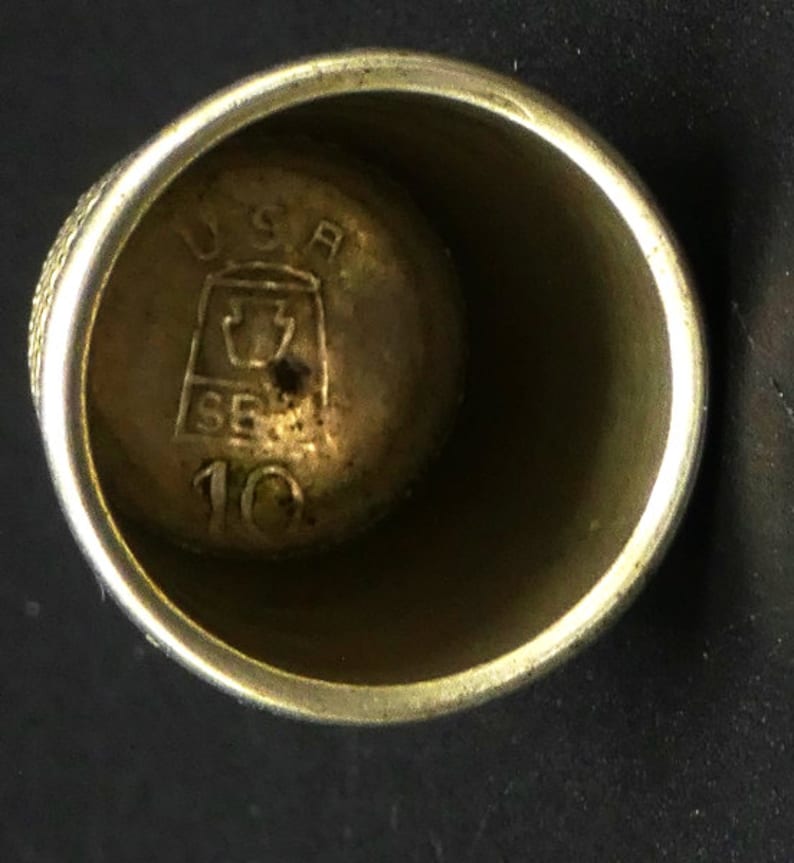 Simon Brothers Silver Nickle Thimble - USA Nickle Silver Thimble - Simon Bros image 5