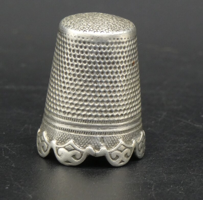 Vintage 800 Sterling Silver German Thimble Antique Thimbles Etsy