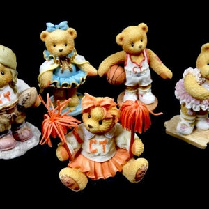 1 Vintage Cherished Teddies Fútbol, Baloncesto, Bailarina, Animadora, Artista de Circo