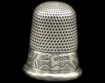 1890-1910 Sterling Silver Thimble Charles Horner English Silver England