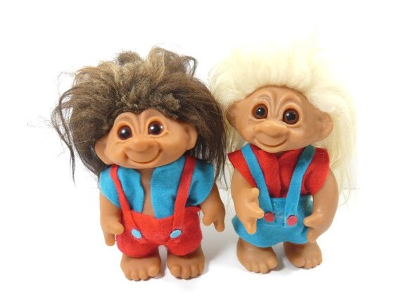 1 Vintage Thomas Dam Troll 9 Inch Boy or Girl 1961 Made in Denmark