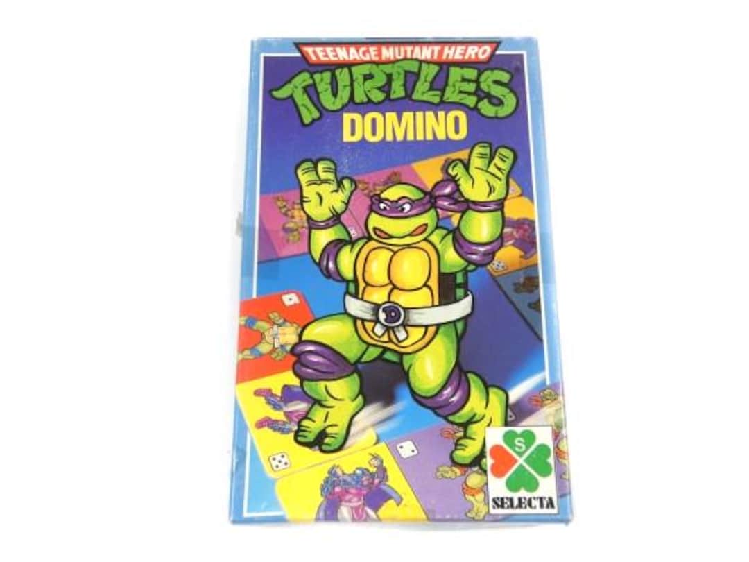 Vintage TMNT Teenage Mutant Ninja Turtles Domino Game Card Game
