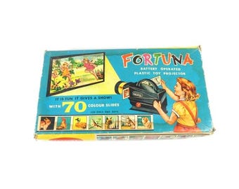 Vintage Fortuna Battery Operated Plastic Toy Projector