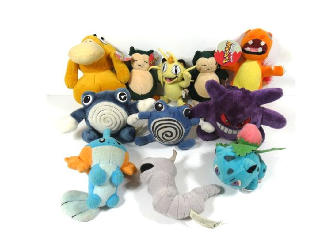 Set of six plush Pokémon toys rare Pokemon 8-Inch Random Plush Case of 6 - Entertainment Earth