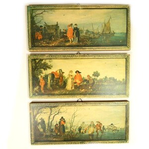 3 Vintage Dutch Farm Scenes Picture On Pressed Wood Farm Scene On Pressed Wood Farmers On Land Dutch Design Art