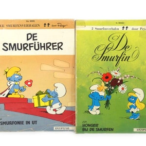 1 Vintage De Smurfen Stripboek Smurfin of Smurführer 1975 en 1976
