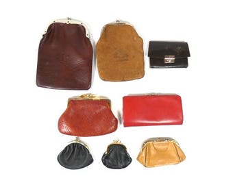 1 Vintage Brown Or Beige Coin Purse Evening Gown Bag Coin Purse Pouch Clutch Wallet