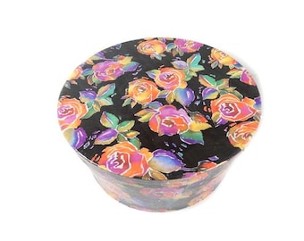 Vintage Roses Flower Design Hat Box Vintage Retro Design Floral Box