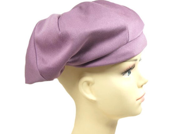 Vintage Purple Hat Beret Style Hat Large Oversize… - image 2