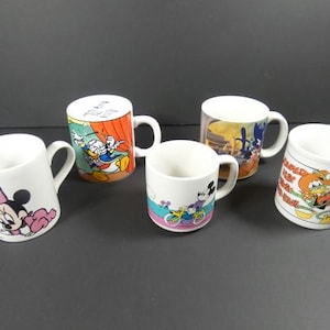 1 vintage Disney-mok Mickey Mouse Donald Duck DuckTales koffiemok kopje vintage Disney-mok