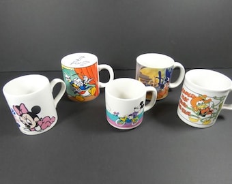 80s vintage Disneyland mag cup ディズニー Vintage Disneyland Coffee Cup Mug White, Gold Trim Walt
