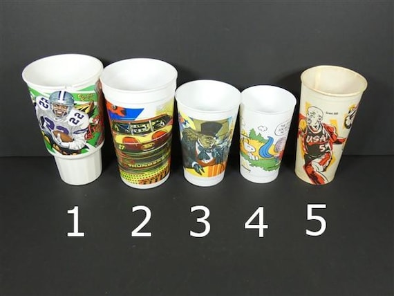 1 Vintage Mcdonald's Plastic Cup or Paper Cup Batman Snoopy NFL