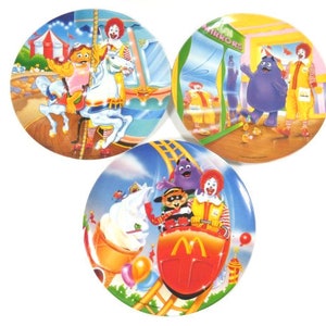1 Vintage McDonald&#39;s Plate 1993  Amusement Park Fairy Park McDonalds Collectable Toys Collectors Plate