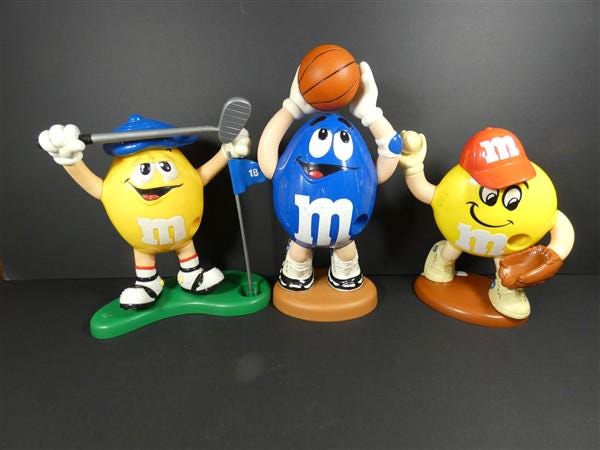 1 Vintage Basketball or Golf M&M Dispenser Candy Dispenser