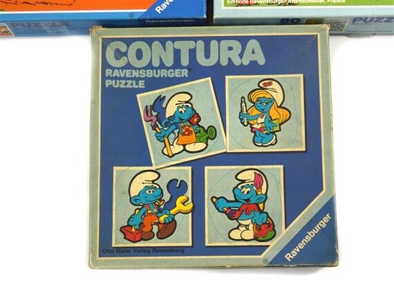 ヴィンテージ スマーフ ファイティング ジグソーパズル 1個