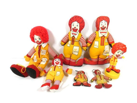 1 figura de juguete vintage de Ronald McDonald con cabeza de muneco de peluche Etsy Espana