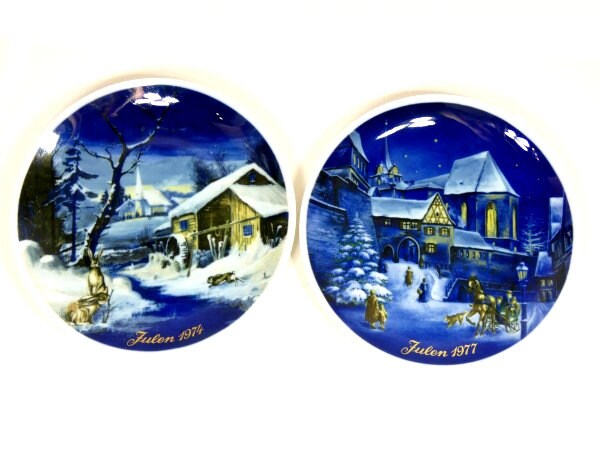 1 Vintage Christmas Plate Royal Tettau Atelier Germany 1974-1977 Swedish Design Scandinavian Christmas Plate