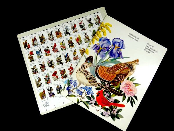ヴィンテージ切手セット 1982年 50州鳥と花 ミントセット USPS 未使用