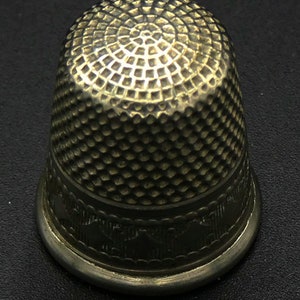 Simon Brothers Silver Nickle Thimble - USA Nickle Silver Thimble - Simon Bros image 3