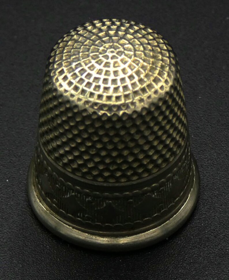 Simon Brothers Silver Nickle Thimble - USA Nickle Silver Thimble - Simon Bros image 3