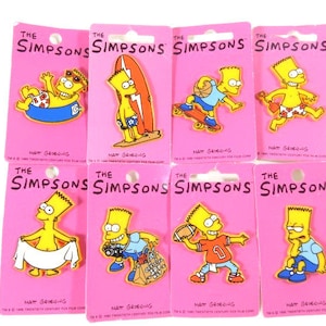 Vintage Bart Simpson pin button badge The Simpsons pin 1990