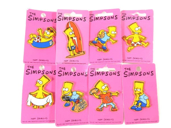 ザ・シンプソンズ ピンバッジ 7個 ヴィンテージ バート・シンプソン ピンバッジ ザ・シンプソンズ ピン