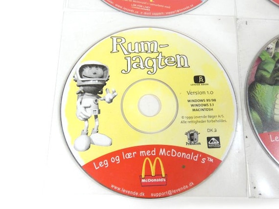 1 Vintage Rare Swedish or Danish Cd-rom for Mcdonald's Happy Meal