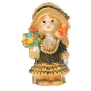 vintage Sarah Kay Style Figurine Plastique vintage Rétro Design