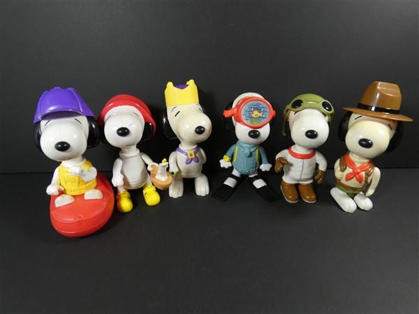 スヌーピーぬいぐるみ6体セット　 マクドナルド　ハッピーセット　2000年 マクドナルドハッピーセット☆スヌーピー ぬいぐるみ 6体セット