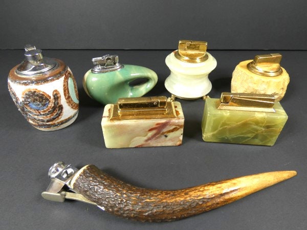 1 Beautiful Vintage Table Lighter Vintage Lighter Vintage Retro Design Elegant Lighter And Cigarette Cutter