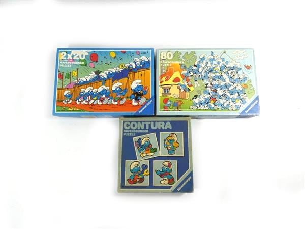 1 Vintage The Smurfs Fighting Jigsaw Puzzle Vintage Retro Design Puzzle